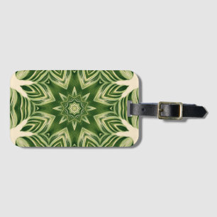 island summer greenery abstract tropical leaves luggage tag