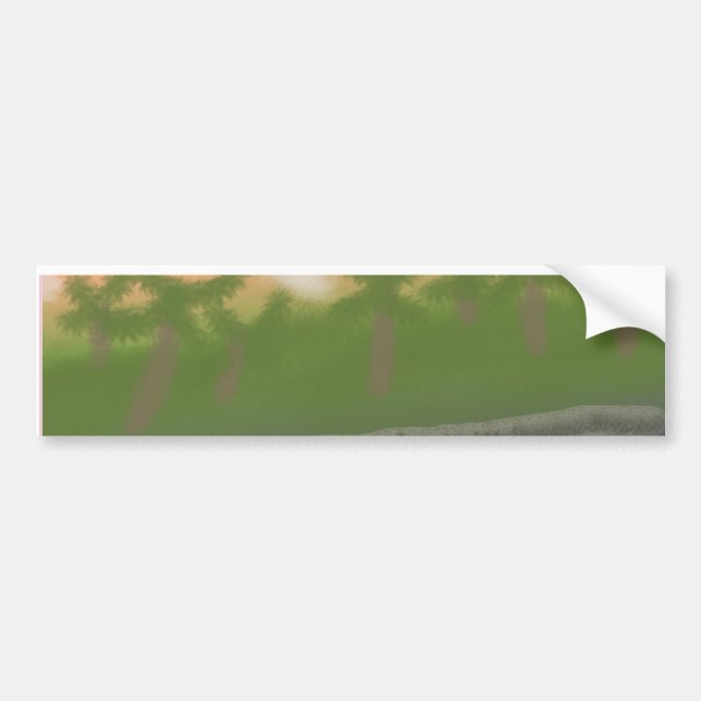 island sun bumper sticker (Front)