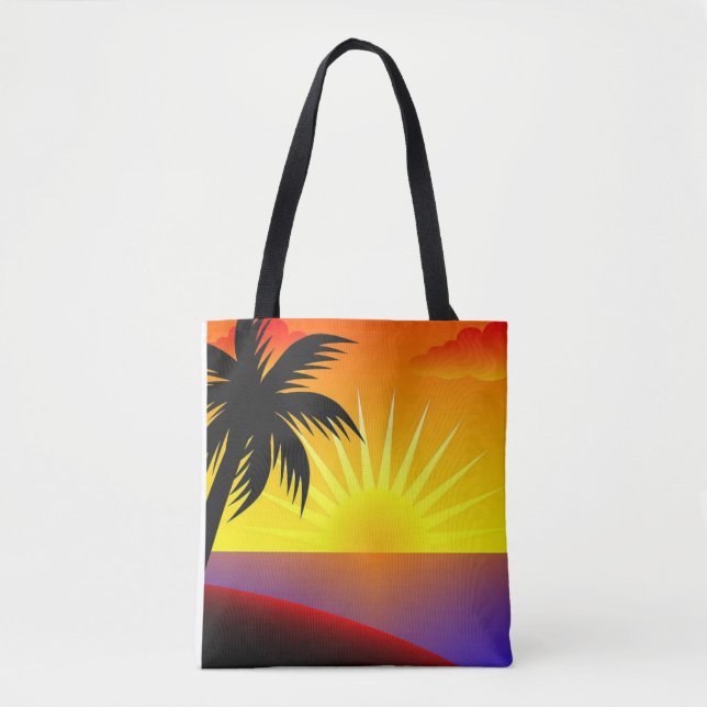 Island sun set tote bag (Front)