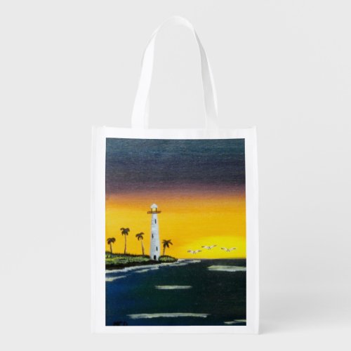 Island Sunrise Grocery Bag