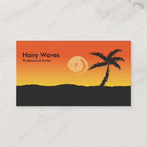 Island Sunset Business Card Template