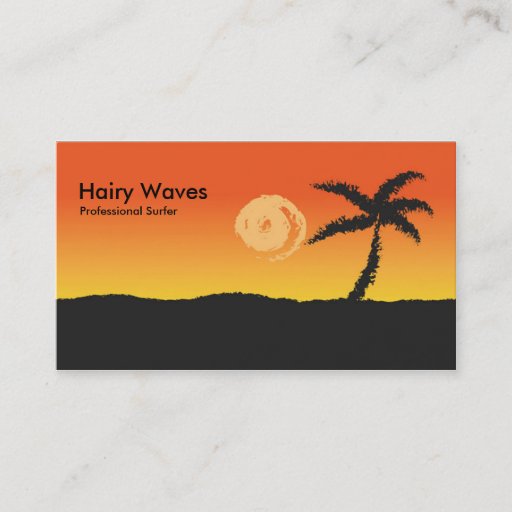 Customizable Island Sunset Business Card Template