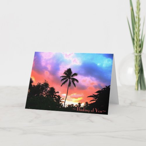 Island Sunset Card