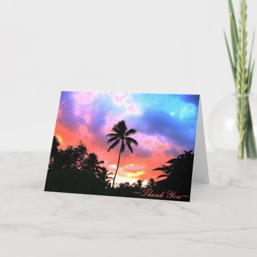 Island Sunset Card