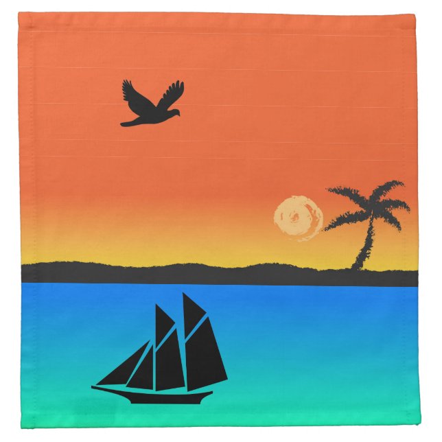 Island Sunset Napkin (Front)