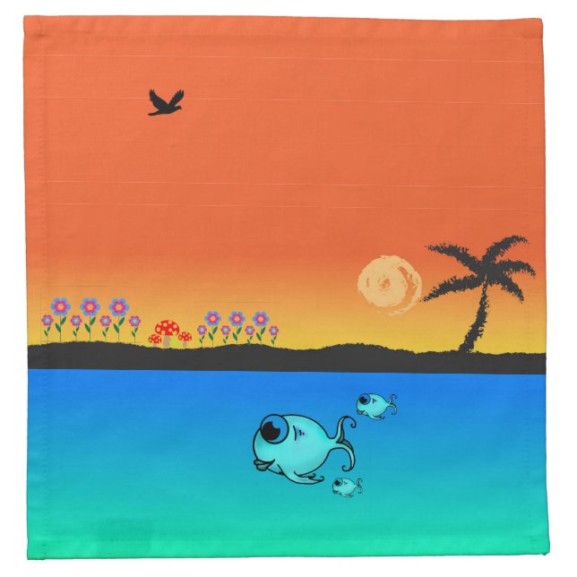 Island Sunset Napkin (Front)