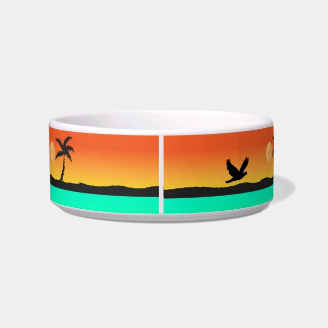 Island Sunset Pet Bowl (Back)