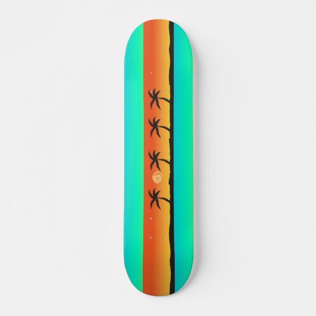 Island Sunset Skateboard Deck (Front)