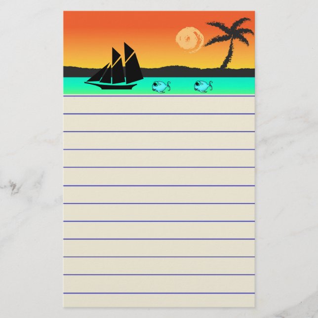 Island Sunset Stationery (Front)