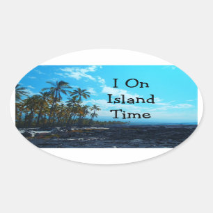 Island Time humor Hawaii stickers