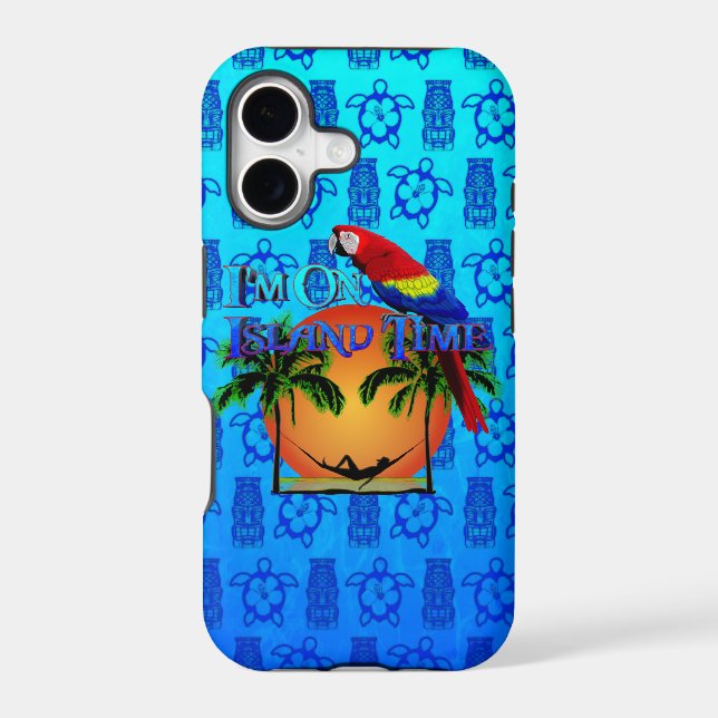 Island Time In Hammock Iphone Case (Back)
