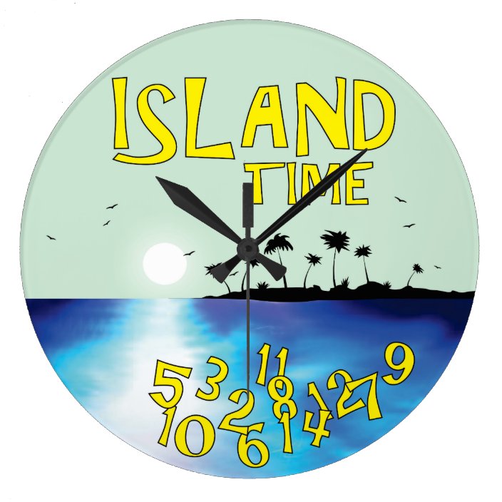 Island Time Large Clock | Zazzle.com