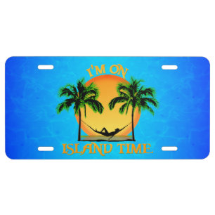 Island Time License Plate