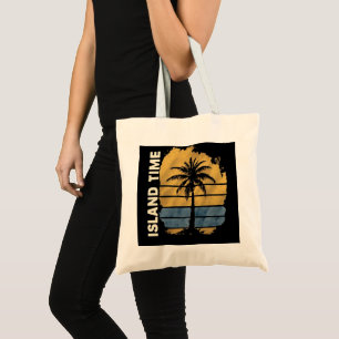 Island Time Palm Tree Budget Tote Bag
