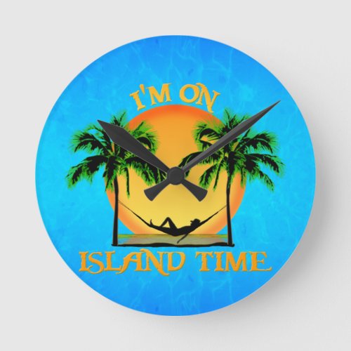 Island Time Round Clock