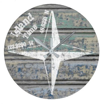 Island Time Round Coastal Clock Island Time Round Coastal Clock