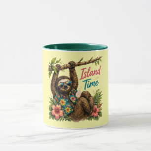 Island Time Sloth Mug Dark Trim