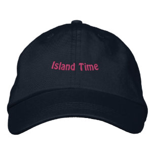 ISLAND TIME Stylish Travel Navy-Hat Adventures Fit Embroidered Baseball Cap