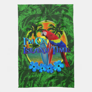 Island Time Sunset Kitchen Towel