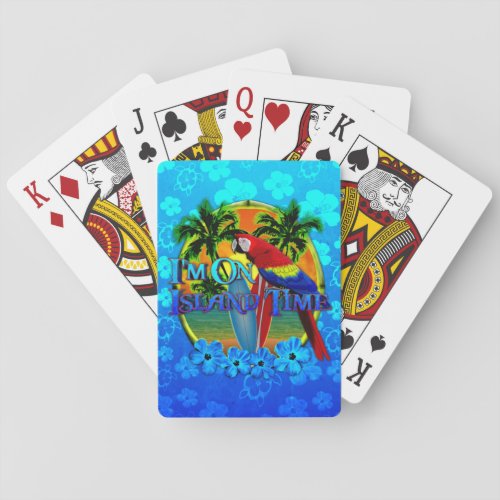 Island Time Sunset Playing Cards