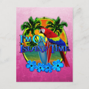 Island Time Sunset Postcard