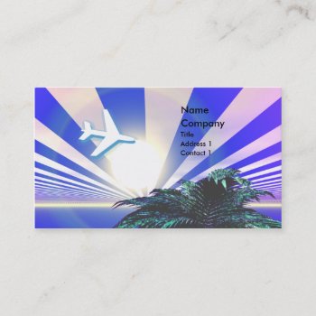 Island Travel Blue Business Card by xfinity7 at Zazzle