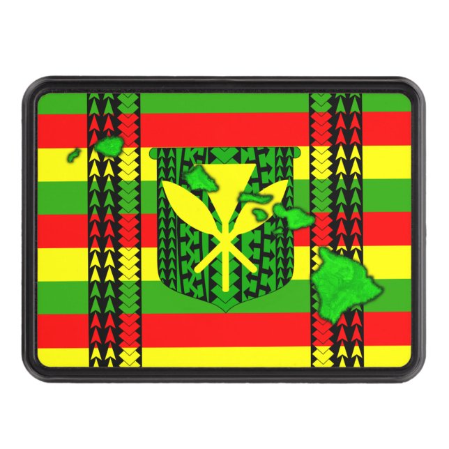 Island Tribal Kanaka Maoli Flag Hitch Cover (Front)