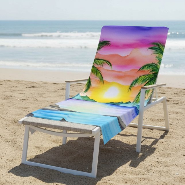 Island Tropical Beach Sunset Towel (Creator Uploaded)