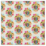 Island Tropical Sea Turtles Floral Fabric