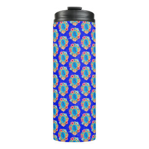 Island Tropical Sea Turtles Floral Thermal Tumbler