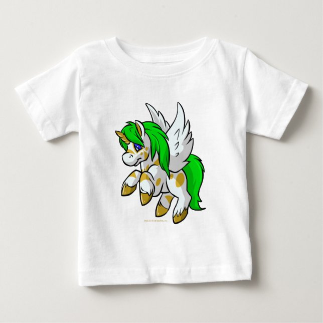 Island Uni flying over Mystery Island Baby T-Shirt (Front)