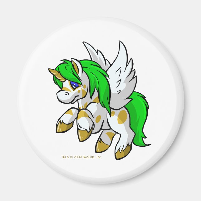 Island Uni flying over Mystery Island Magnet (Front)