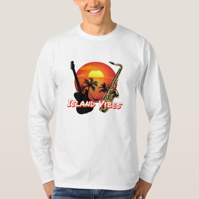 Island Vibes  Basic Long Sleeved T-Shirt (Front)