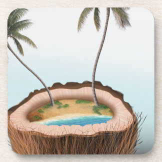 Island Vibes Coconut Coaster