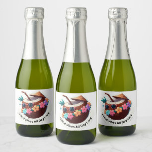 Island Vibes Coconut Sparkling Wine Label