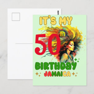 Island Vibes Jamaica Birthday Girl Group Matching Postcard