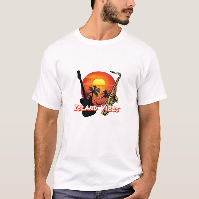 Island Vibes Men's Basic T-Shirt (Front)