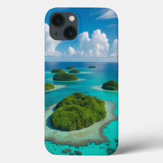 "Island Vibes On-the-Go: Tropical Archipelago  iPhone 13 Case