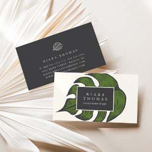 Island Vintage Botanical Palm Leaf Business Card