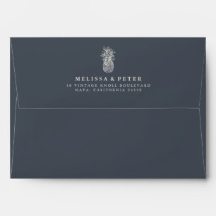 Island Vintage Pineapple Return Address Envelope