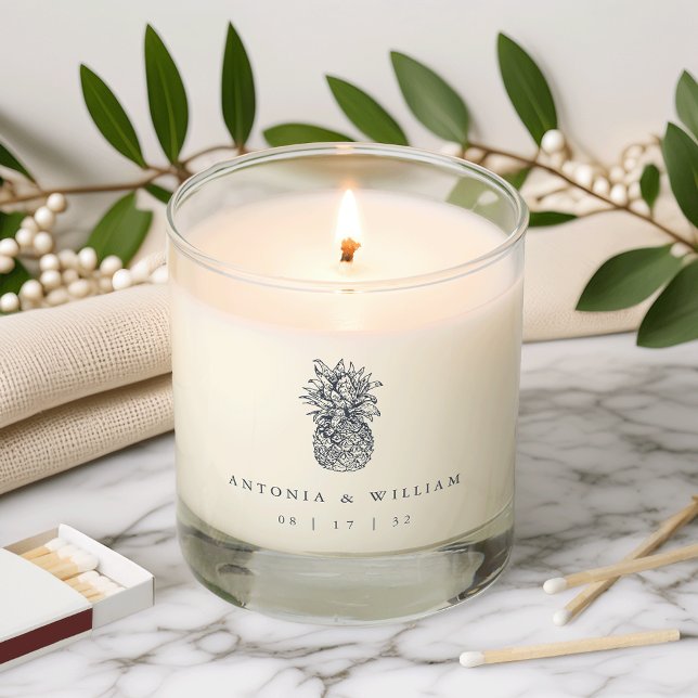 Island Vintage Pineapple Wedding Scented Candle (Creator Uploaded)