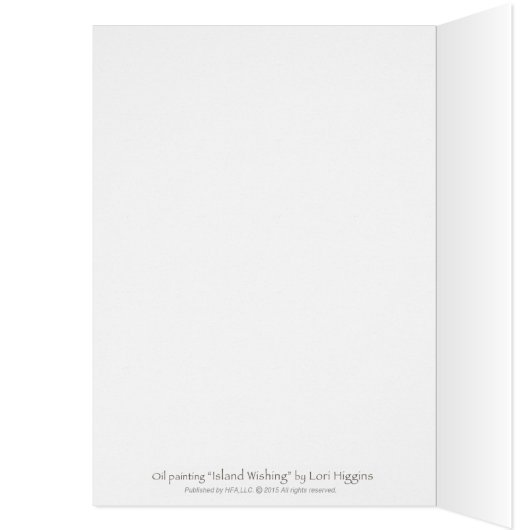 "Island Wishing" oil painting by Lori Higgins (Inside (Left))