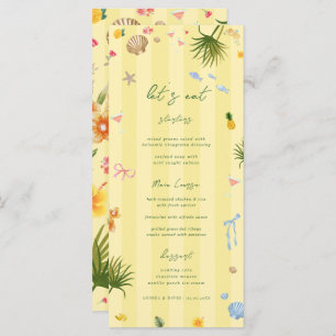 Island Yellow Wedding Menu
