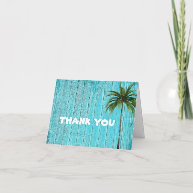 Islander Vacation Letterpress Thank You Card (Front)