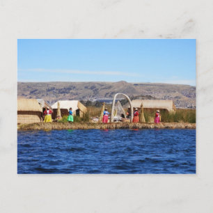 Islanders of Uros Postcard