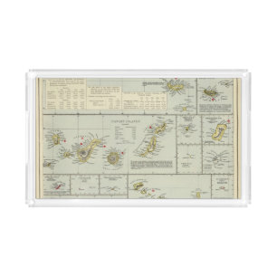 Islands, Atlantic Ocean Acrylic Tray