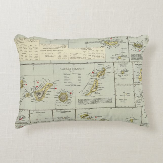 Islands, Atlantic Ocean Decorative Pillow (Front)