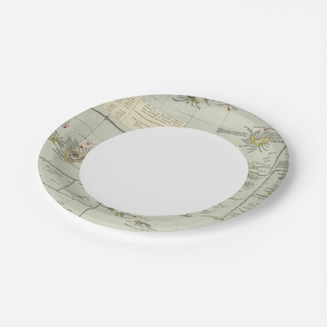 Islands, Atlantic Ocean Paper Plates (Angled)