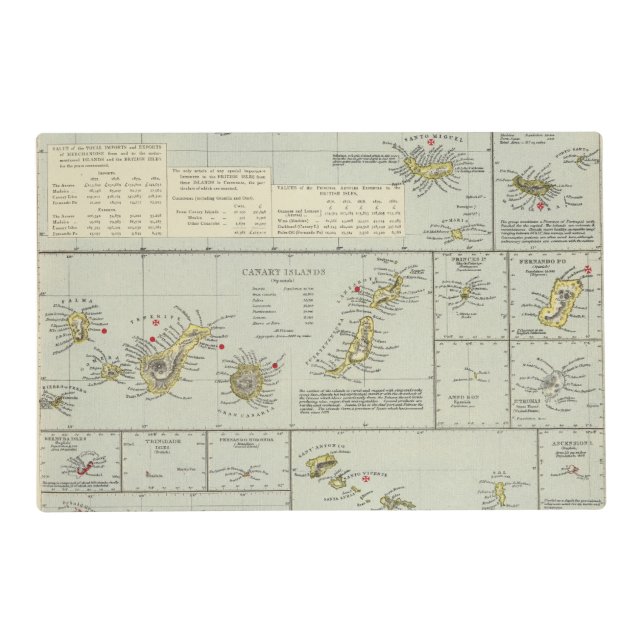 Islands, Atlantic Ocean Placemat (Front)