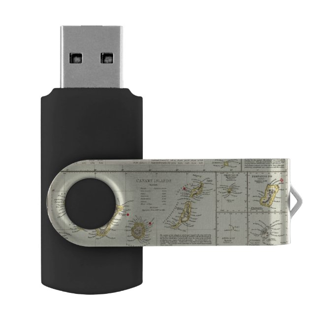 Islands, Atlantic Ocean USB Flash Drive (Opened)